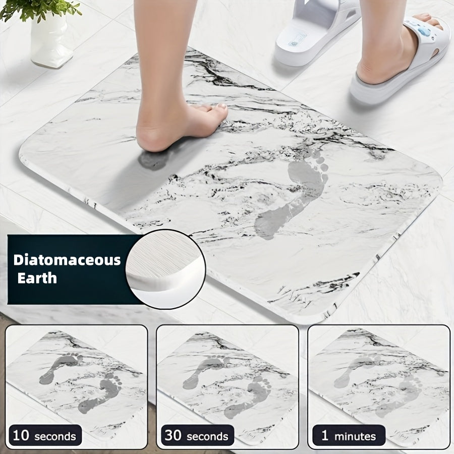 Stone Bath Mat, Diatomaceous Earth Non-Slip Stone Shower Mat - Quick Drying Absorbent Bath Stone Mat - Elegant & Modern Design, Easy To Clean (23.5 X 15 Sandstone)