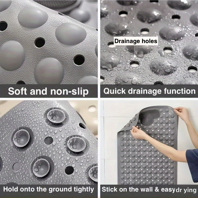 Non-Slip Bath Mat, Home Toilet Mat, Shower Suction Mat, Foot Massage Mat for The Bathroom