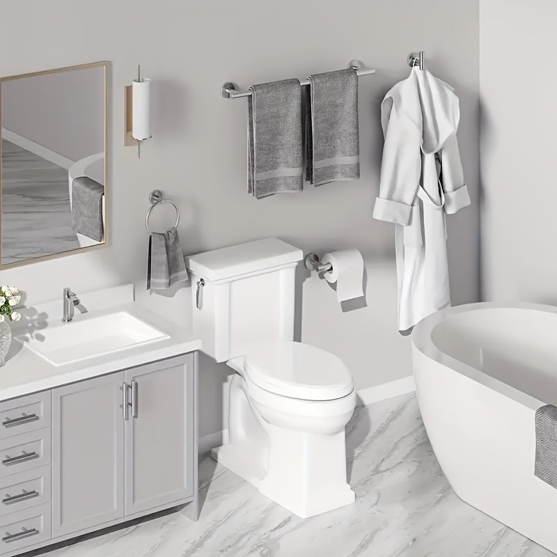 5pcs Stainless Steel Bathroom Pendant, Towel Rack Set, Bathroom Hardware Pendant Set, Bathroom Towel Bar Set