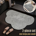 Two-Piece Set Featuring a Diatom Mud Mat That Is Absorbent, Quick-Drying, Safe, And Non-Slip. Suitable for Use in Bathrooms, Kitchens, Living Rooms, And Throughout The Home. This Versatile Mat Can Serve As a Floor Mat, Table Mat, Mouse Pad