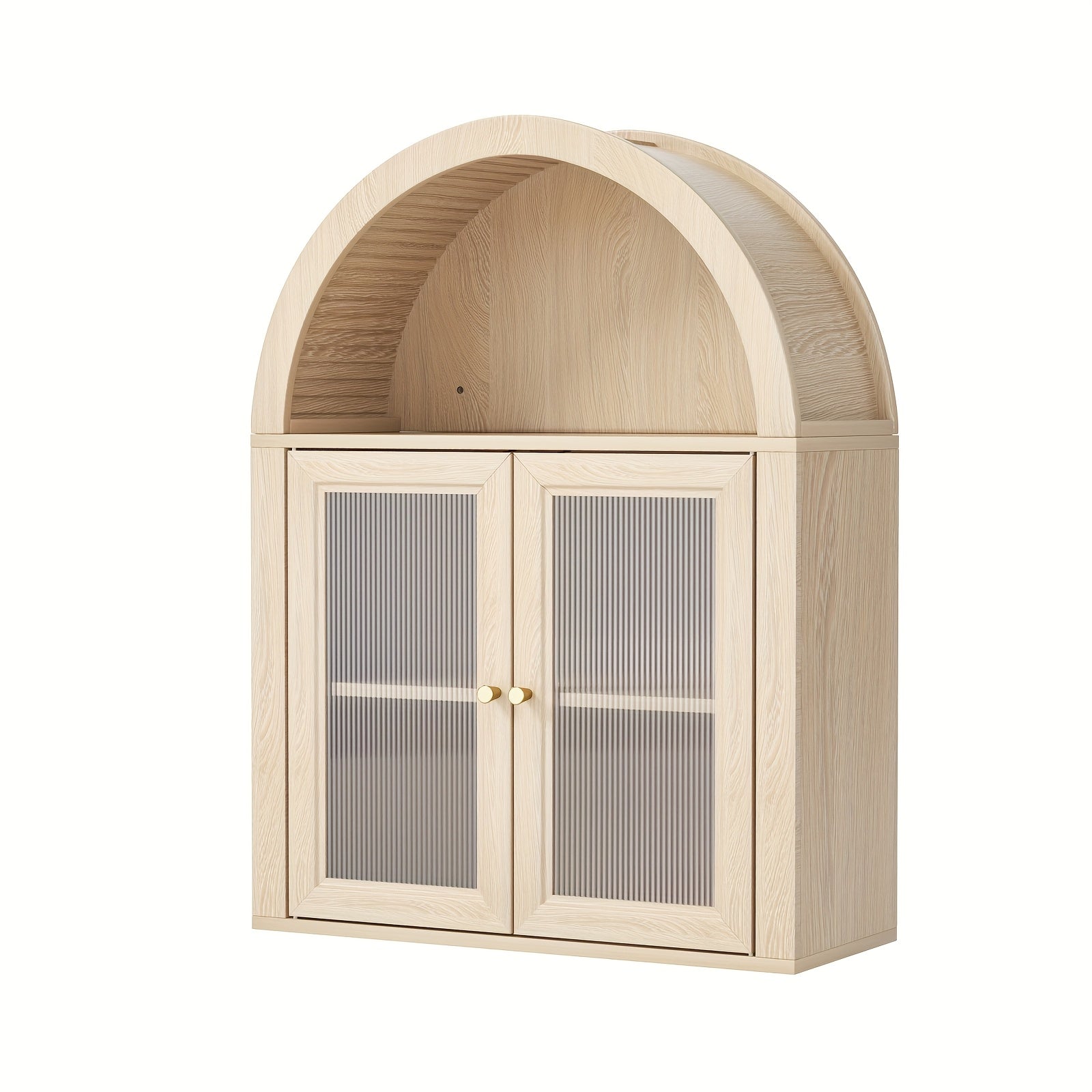 Arched Storage Cabinet Over The Toilet, Bathroom Organizers And Storage, 31 Inch Wall Mount Medicine Cabinet With Adjustable Shelf For Kitchen Pantry Cabinet, Laundry, New Type Of Glass Door