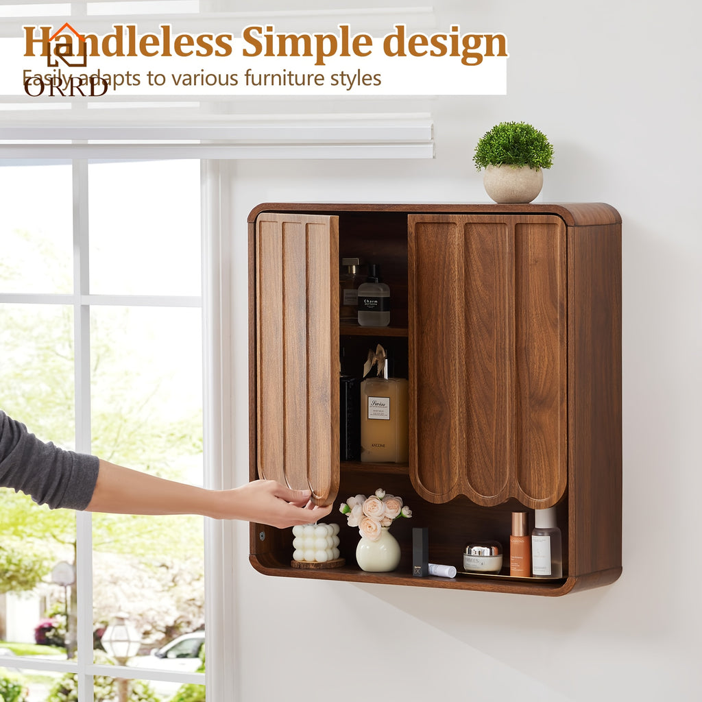 Wall-Mounted Storage Cabinet for The Bathroom, Featuring an Adjustable Shelf, Suitable for Use Over The Toilet in Bathrooms, Laundry Rooms, Kitchens, And Living Rooms