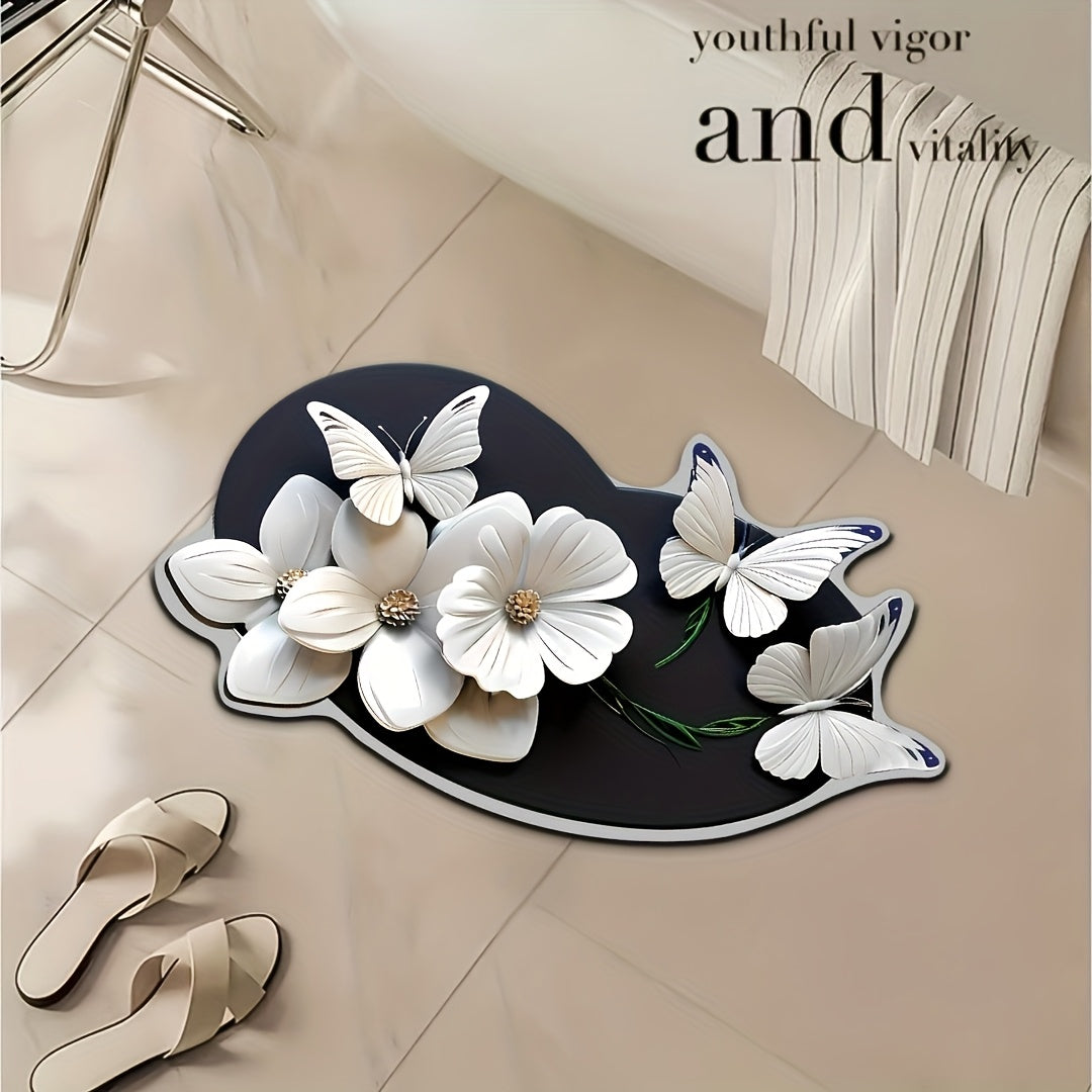 Ultra-Absorbent Diatomite Bathroom Mat That Prevents Slipping - Dries Quickly, Absorbs Water, And Provides a Soft, Comfortable Surface for Various Areas Like The Bathroom, Shower, Laundry Room, Bedroom, Living Room, Entryway, Kitchen Floor