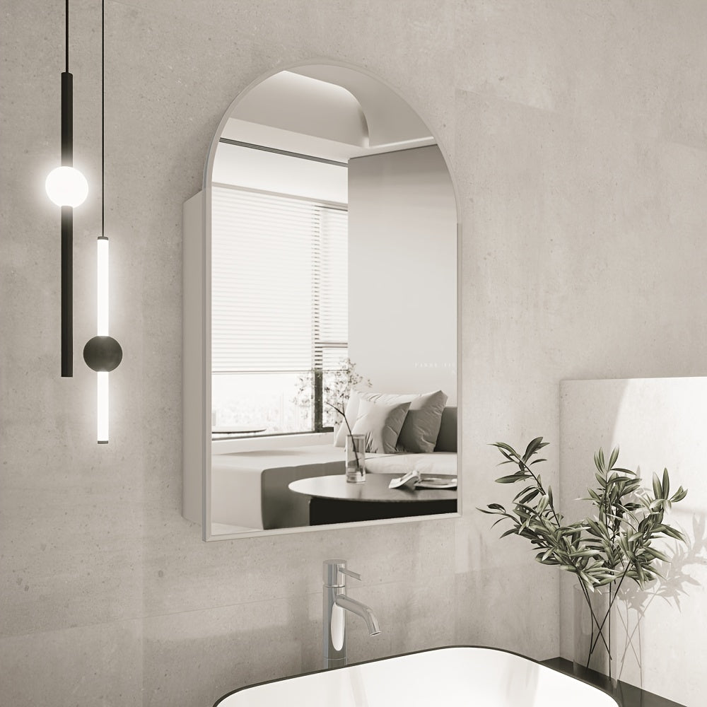 Arched High-Definition Bathroom Mirror Cabinet, 31.5\