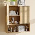 Wall Mounted Bathroom Storage Cabinet - 25x23x8 Inch Wooden Medicine Cabinet with Adjustable Shelf | Ideal for Bathroom, Kitchen, Laundry Room, and Entryway Organization