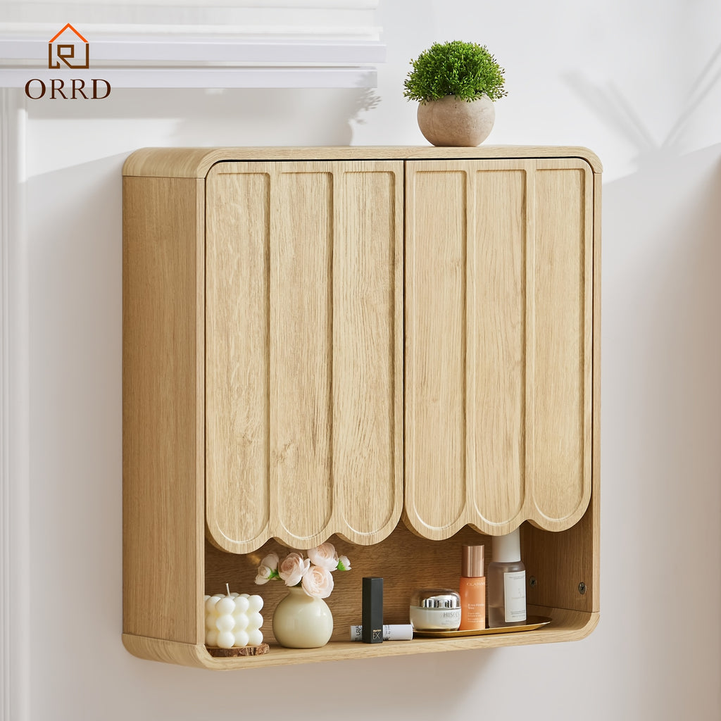 Wall-Mounted Storage Cabinet for The Bathroom, Featuring an Adjustable Shelf, Suitable for Use Over The Toilet in Bathrooms, Laundry Rooms, Kitchens, And Living Rooms