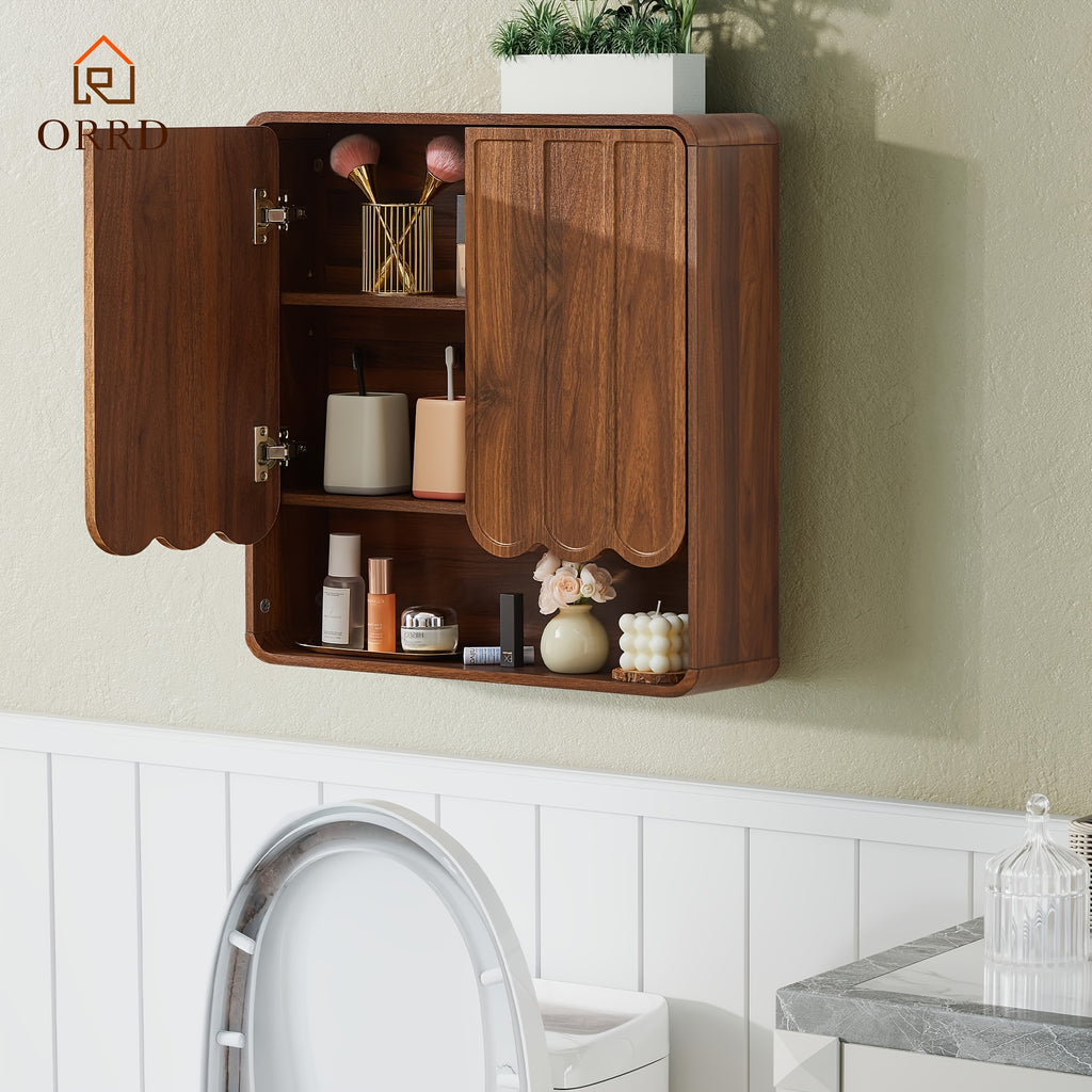 Wall-Mounted Storage Cabinet for The Bathroom, Featuring an Adjustable Shelf, Suitable for Use Over The Toilet in Bathrooms, Laundry Rooms, Kitchens, And Living Rooms