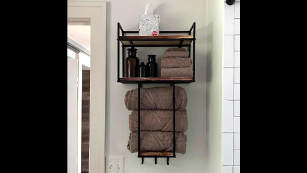 Towel Rack Wall Mounted - Space-Saving Design For Small Bathrooms - Versatile Organizer For Towels, Blankets, And More - Ideal For RVs And Hotels