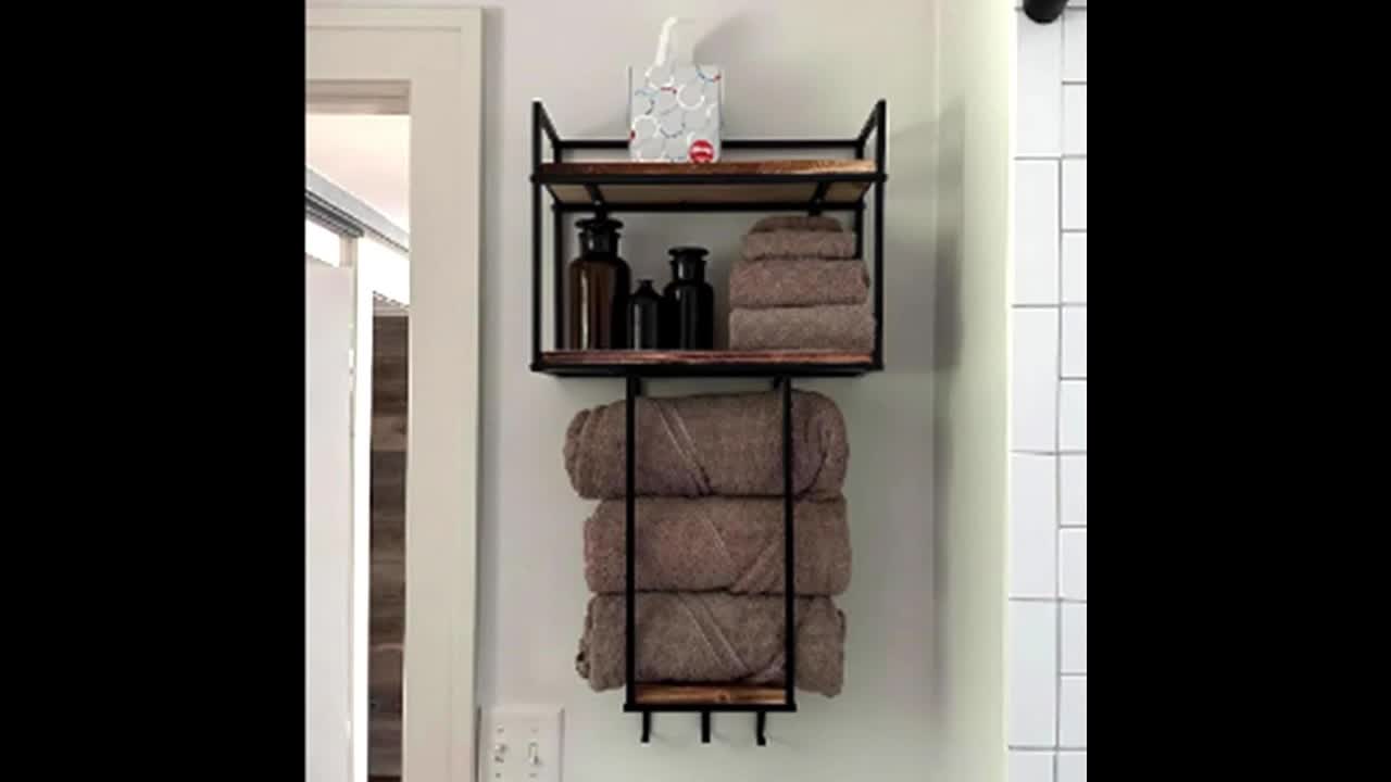 Towel Rack Wall Mounted - Space-Saving Design For Small Bathrooms - Versatile Organizer For Towels, Blankets, And More - Ideal For RVs And Hotels