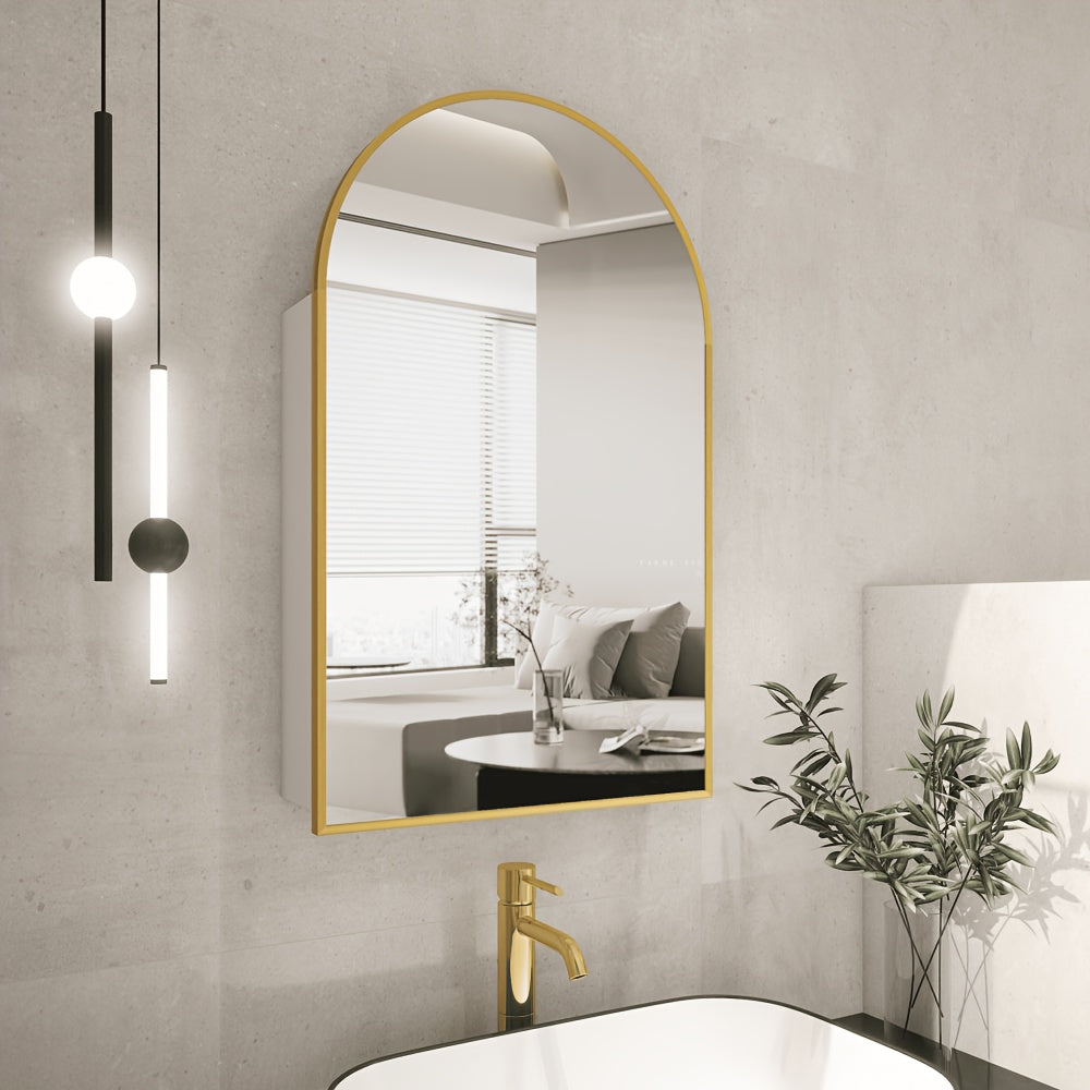 Arched High-Definition Bathroom Mirror Cabinet, 31.5\