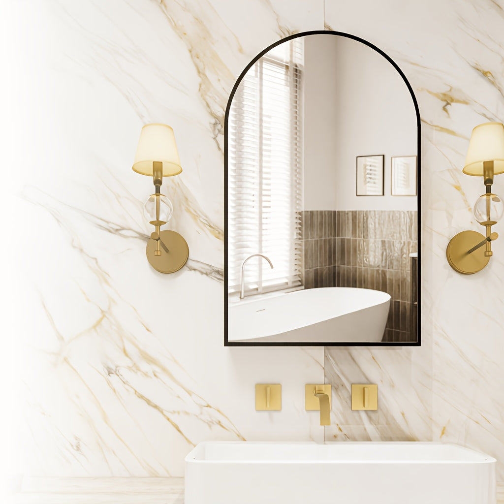 Arched High-Definition Bathroom Mirror Cabinet, 31.5\