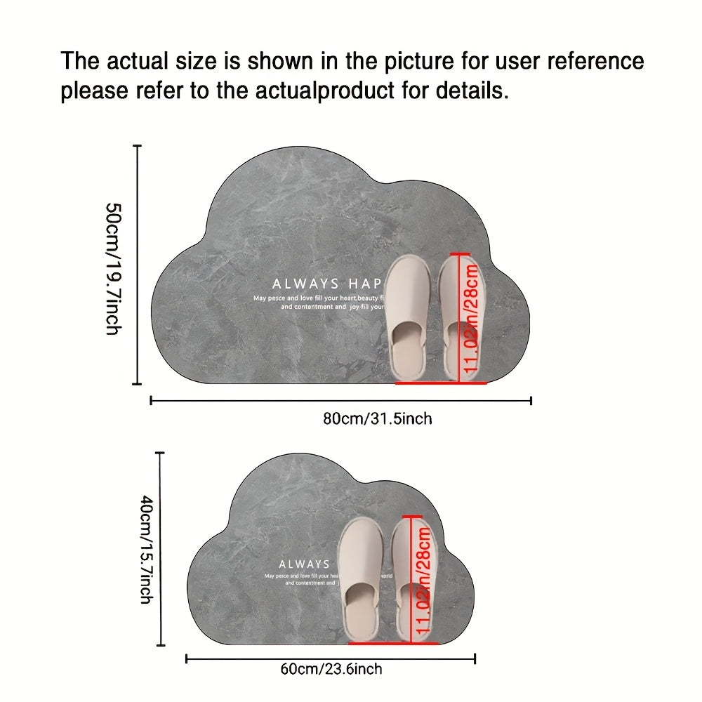 Two-Piece Set Featuring a Diatom Mud Mat That Is Absorbent, Quick-Drying, Safe, And Non-Slip. Suitable for Use in Bathrooms, Kitchens, Living Rooms, And Throughout The Home. This Versatile Mat Can Serve As a Floor Mat, Table Mat, Mouse Pad