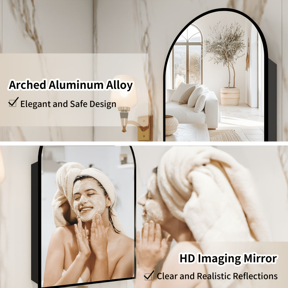 Arched High-Definition Bathroom Mirror Cabinet, 31.5\