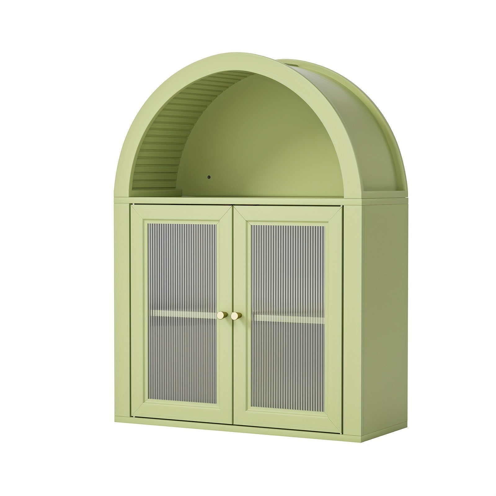 Arched Storage Cabinet Over The Toilet, Bathroom Organizers And Storage, 31 Inch Wall Mount Medicine Cabinet With Adjustable Shelf For Kitchen Pantry Cabinet, Laundry, New Type Of Glass Door