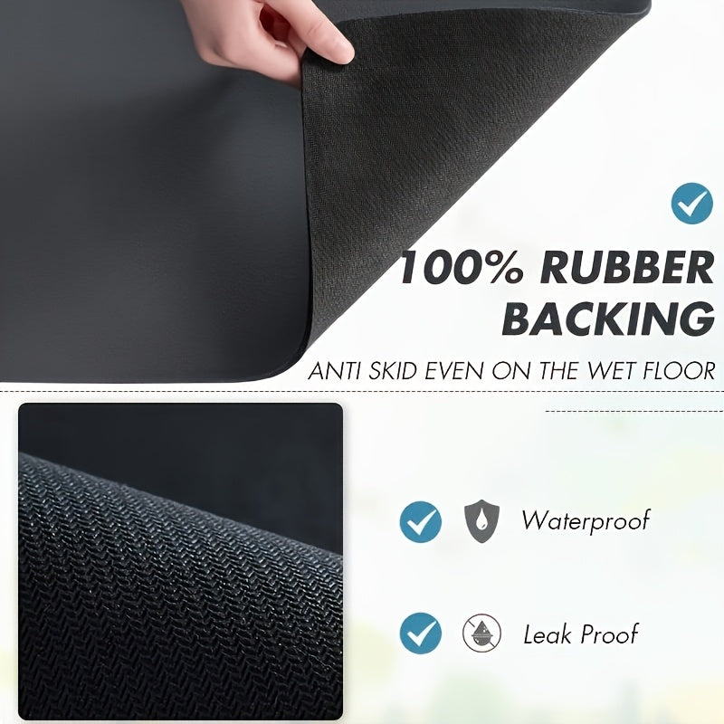 1pc Floral Diatomaceous Earth Non-Slip Bath Mat - Super Absorbent, Quick-Drying, Soft Shower Mat, Easy To Clean, Decorative Oval Floor Mat With Floral Pattern, Mechanically Bonded Polyester Backing, Safe And Stylish, Non-Slip Bath | Bathroom Rug